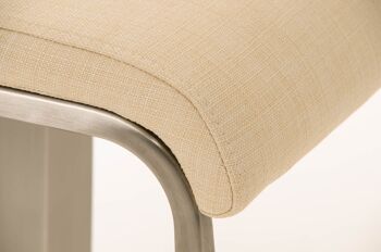 Tabouret Pastorano Tissu Crème 16x42cm 5