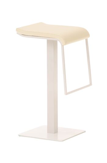 Tabouret de Bar Maiorisi Cuir Artificiel Crème 16x42cm 1