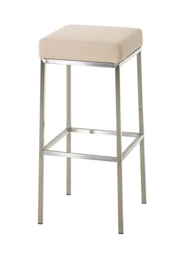 Calevace Tabouret de Bar Tissu Crème 6x37cm 1