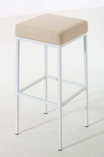 Florence Tabouret de Bar Tissu Crème 6x37cm 2