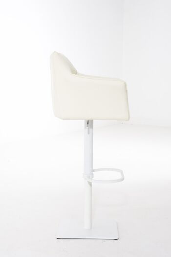 Antillo Tabouret de Bar Similicuir Crème 21x45cm 3