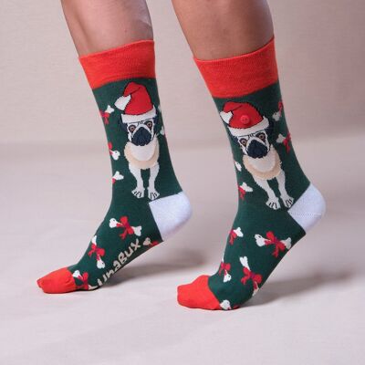 Doggy. Christmas socks. Unisex