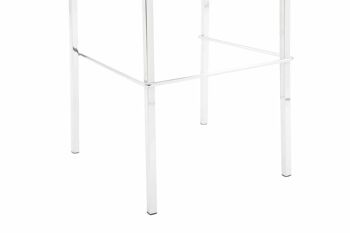 Tabouret de Bar Tesoro Cuir Artificiel Crème 7x45cm 3