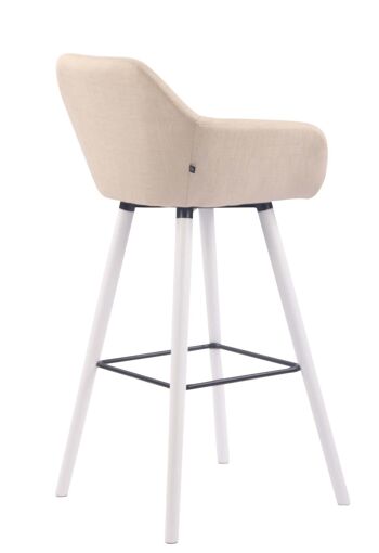 Corfinio Tabouret de Bar Tissu Crème 8x52cm 4