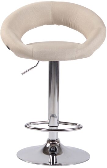 Solarino Tabouret de Bar Tissu Crème 6x47cm 2