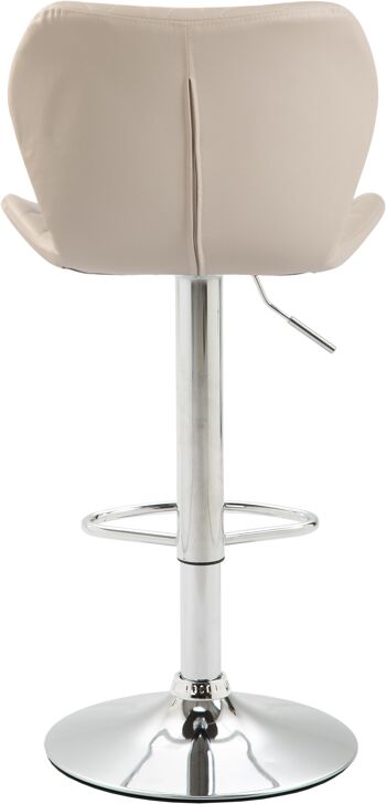 Tabouret de Bar Salerno Cuir Artificiel Crème 7x51cm 4