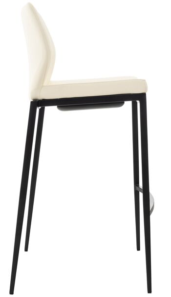 Tabouret de Bar Villadoro Cuir Artificiel Crème 7x53cm 3