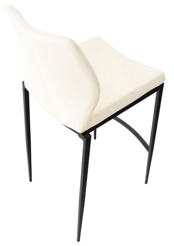 Tabouret de Bar Villadoro Cuir Artificiel Crème 7x53cm 4