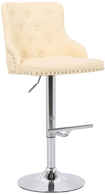 Tabouret de Bar Fucidà Cuir Artificiel Crème 10x54cm 1