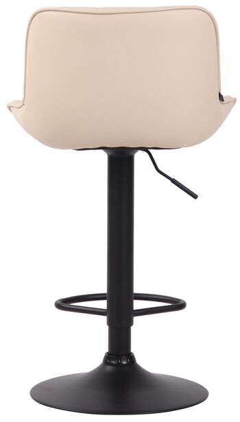 Quercieto Tabouret de Bar Cuir Artificiel Crème 8x50cm 5