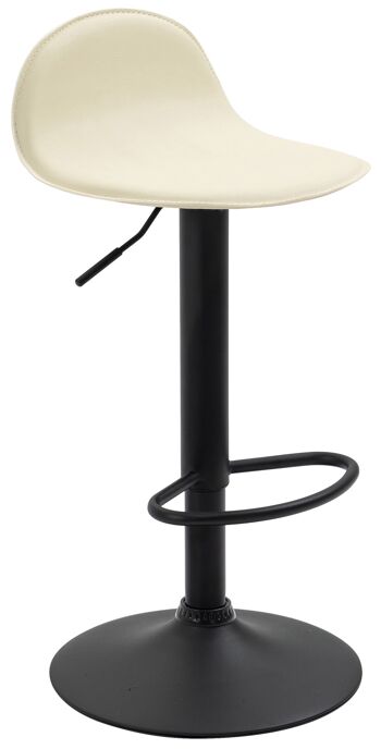 Teora Tabouret de Bar Similicuir Crème 5x41cm 1