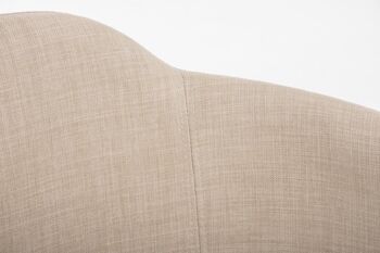 Lunghezza Chaise visiteur Tissu Crème 10x46cm 5