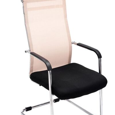 Lenta Bezoekersstoel Kunstleer Creme 9x62cm