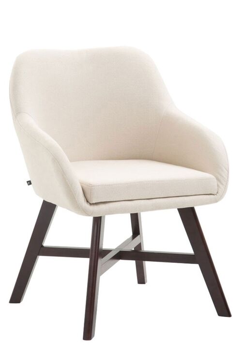 Biselli Bezoekersstoel Stof Creme 10x55cm