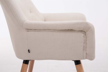 Cogne Chaise visiteur Tissu Crème 12x60cm 5