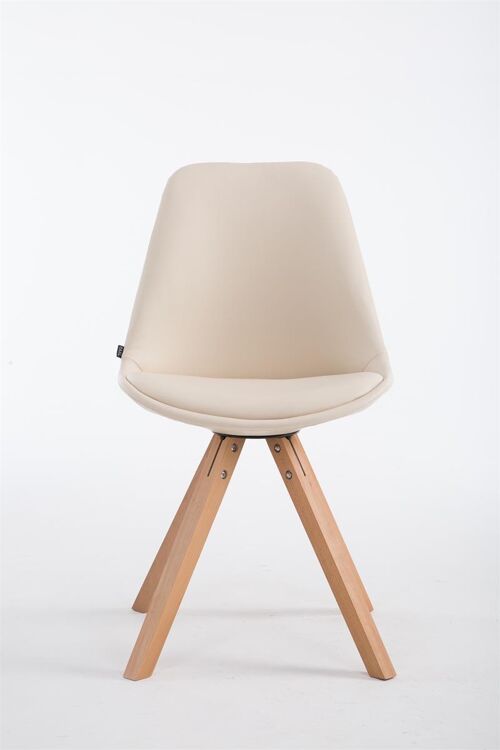 Coltodino Bezoekersstoel Kunstleer Creme 6x55.5cm