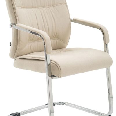Pralboino Bezoekersstoel Stof Creme 16x65cm