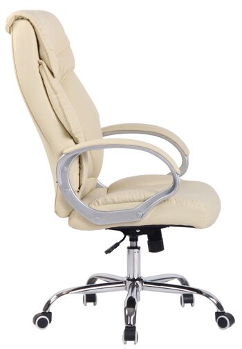 Chaise de Bureau Perfugas Cuir Artificiel Crème 17x65cm 2