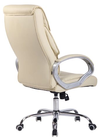 Chaise de Bureau Perfugas Cuir Artificiel Crème 17x65cm 3