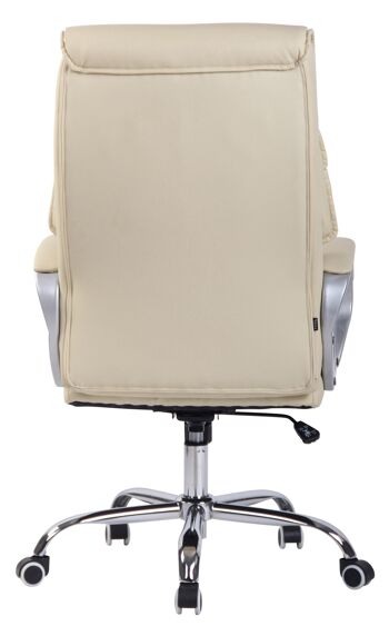 Chaise de Bureau Perfugas Cuir Artificiel Crème 17x65cm 4