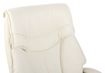 Chaise de Bureau Perfugas Cuir Artificiel Crème 17x65cm 5