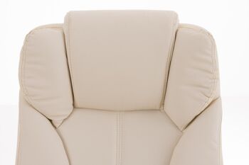 Guerriero Chaise de Bureau Simili Cuir Crème 17x70cm 5