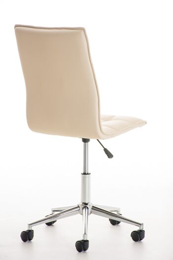 Chaise de Bureau Rosora Simili Cuir Crème 9x57cm 2