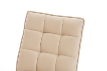 Chaise de Bureau Rosora Simili Cuir Crème 9x57cm 3