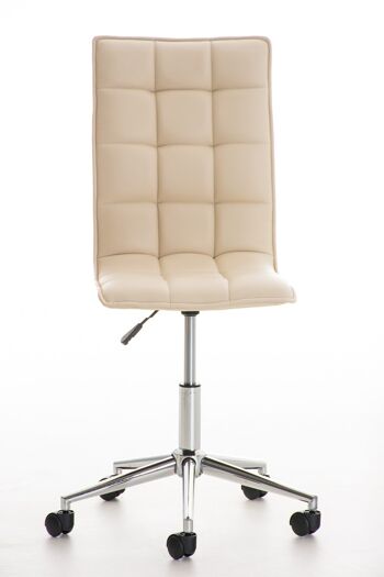 Chaise de Bureau Rosora Simili Cuir Crème 9x57cm 8