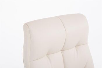 Olivella Chaise de Bureau Similicuir Crème 16x71cm 5