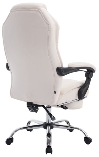 Stradella Chaise de Bureau Simili Cuir Crème 17x64cm 3