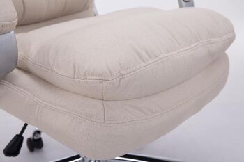 Cavagnano Chaise de bureau Tissu Crème 16x77cm 6