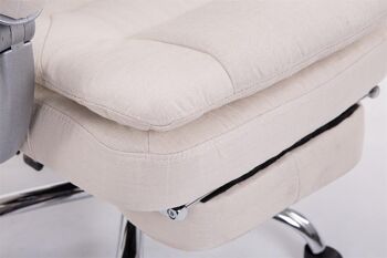 Chaise de bureau Celleta Tissu Crème 20x67cm 7