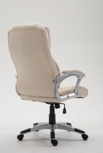 Verlengia Chaise de Bureau Simili Cuir Crème 16x73cm 4