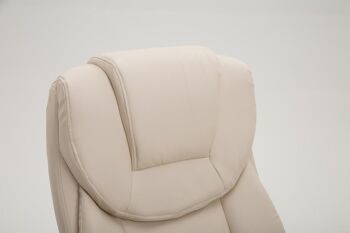 Verlengia Chaise de Bureau Simili Cuir Crème 16x73cm 5