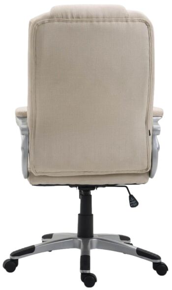 Licusati Chaise de bureau Tissu Crème 16x73cm 4