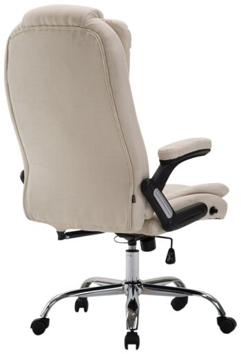 Ponti Chaise de bureau Tissu Crème 16x78cm 3