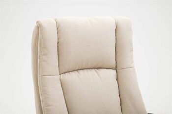 Verdesca Chaise de bureau Tissu Crème 15x70cm 5