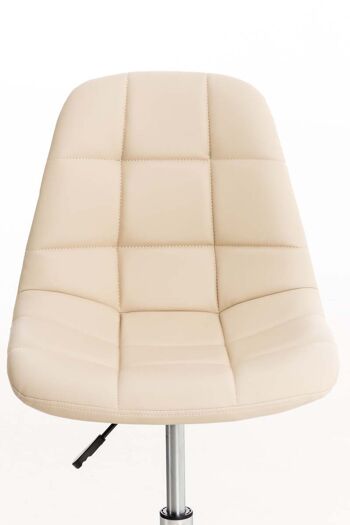 Siviglia Chaise de Bureau Simili Cuir Crème 8x55cm 6