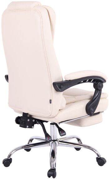 Mirto Chaise de bureau Cuir artificiel Crème 22x68cm 4