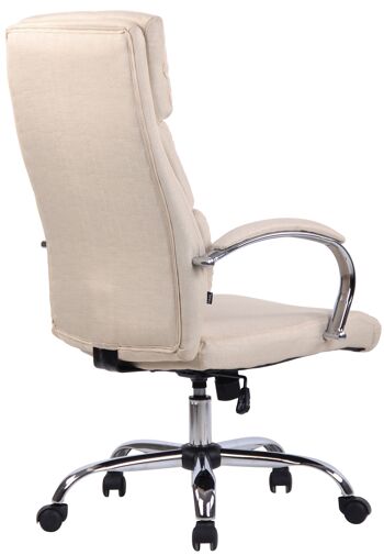 Melicucco Chaise de Bureau Cuir Artificiel Crème 16x70cm 3