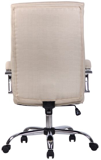 Melicucco Chaise de Bureau Cuir Artificiel Crème 16x70cm 4