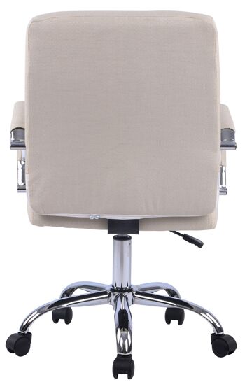Furtei Chaise de bureau Tissu Crème 13x65cm 5