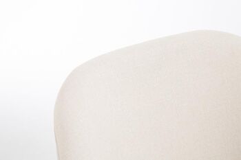 Sciacca Chaise de salle à manger Tissu Crème 10x61cm 5