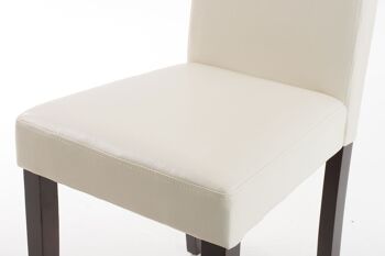 Sfaranda Chaise de salle à manger Cuir artificiel Crème 6x47cm 5