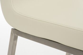 Volpiano Chaise de salle à manger Cuir artificiel Crème 7x50cm 4