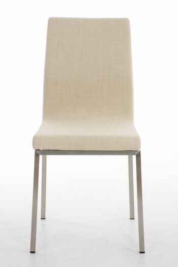 Carano Chaise de salle à manger Tissu Crème 7x50cm 2