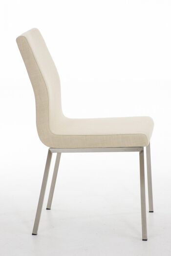 Carano Chaise de salle à manger Tissu Crème 7x50cm 3