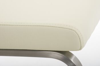 Vaccolino Chaise de salle à manger Cuir artificiel Crème 6x50cm 5