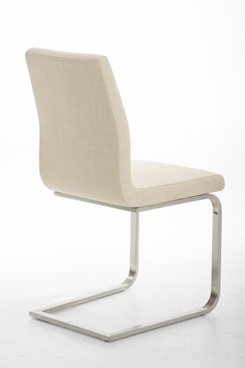 Chaise de salle à manger Farnese Tissu Crème 6x50cm 2